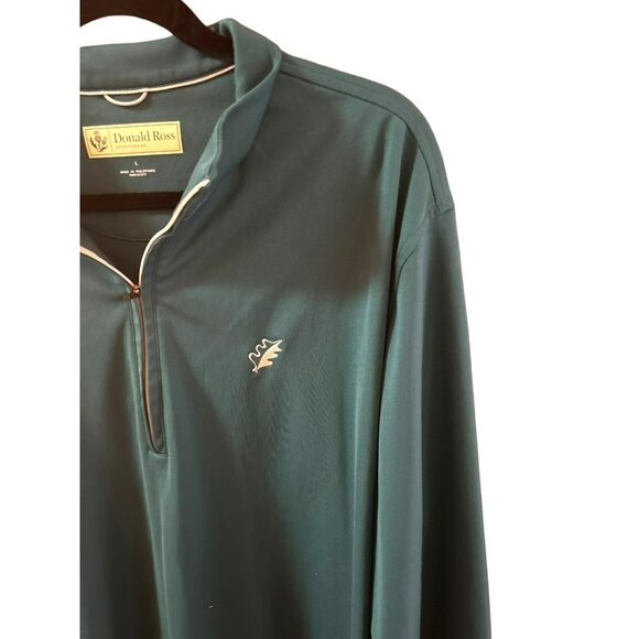 Donald Ross Teal Quarter-Zip Performance Pullover Large Golf Sportswear EUC - Picture 2 of 4